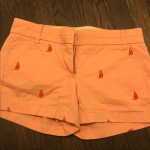 J. Crew Orange Sailboat Shorts